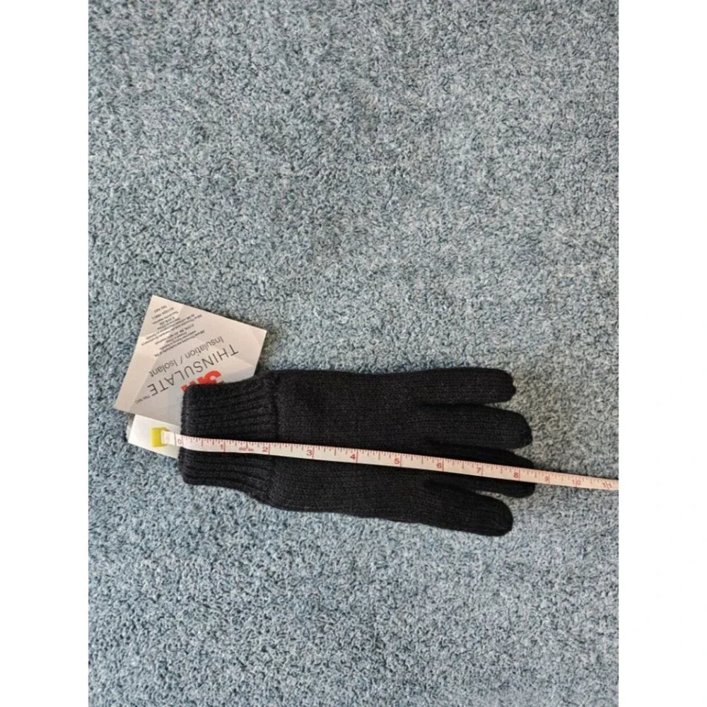 NWT 3M Thinsulate Insulated Black Knit Winter Gloves Unisex One Size